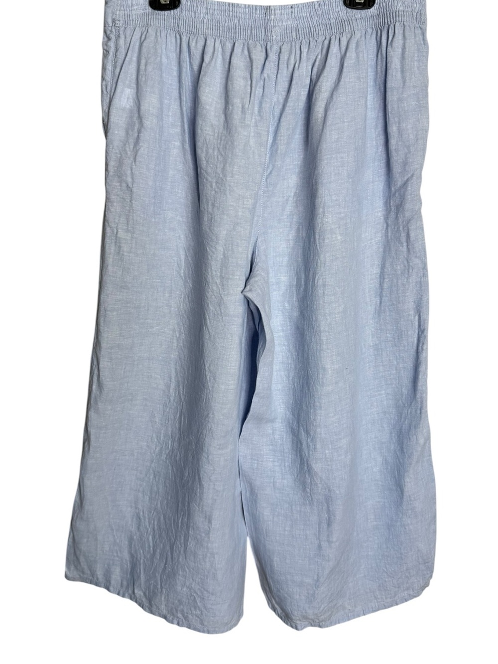 Tahari Linen Pull On Wide Leg Pants Elastic Waist womens size X-Large coastal - Picture 2 of 4
